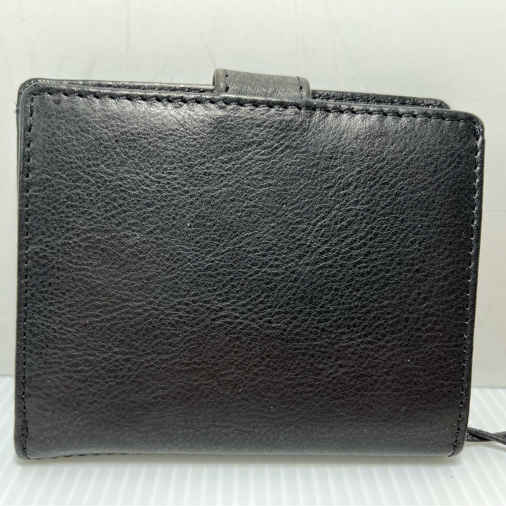 Genuine Leather Lizzie Compact Bifold Wallet by Margot New York - Picture 3 of 16